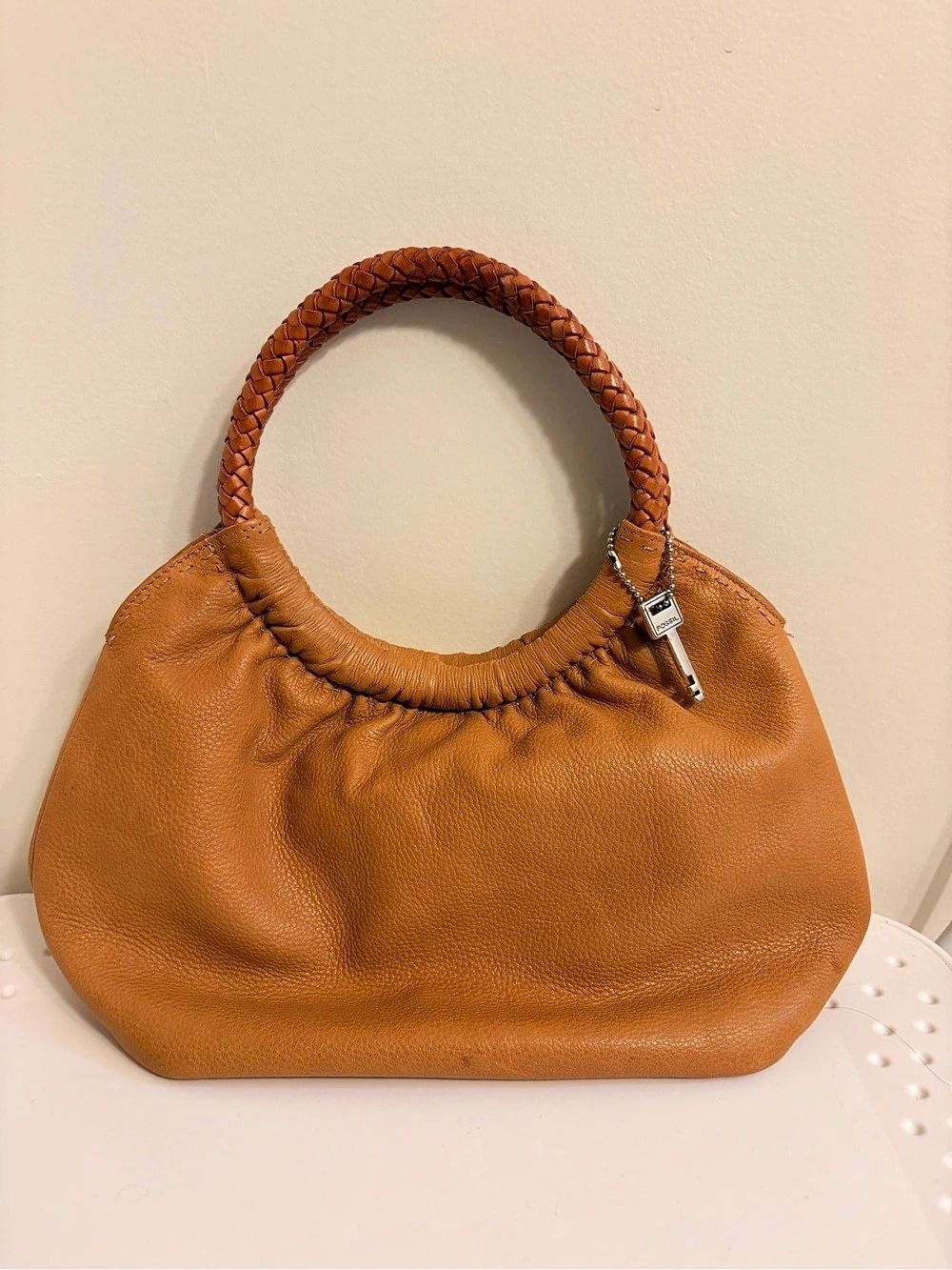 Fossil Leather Bag in tan